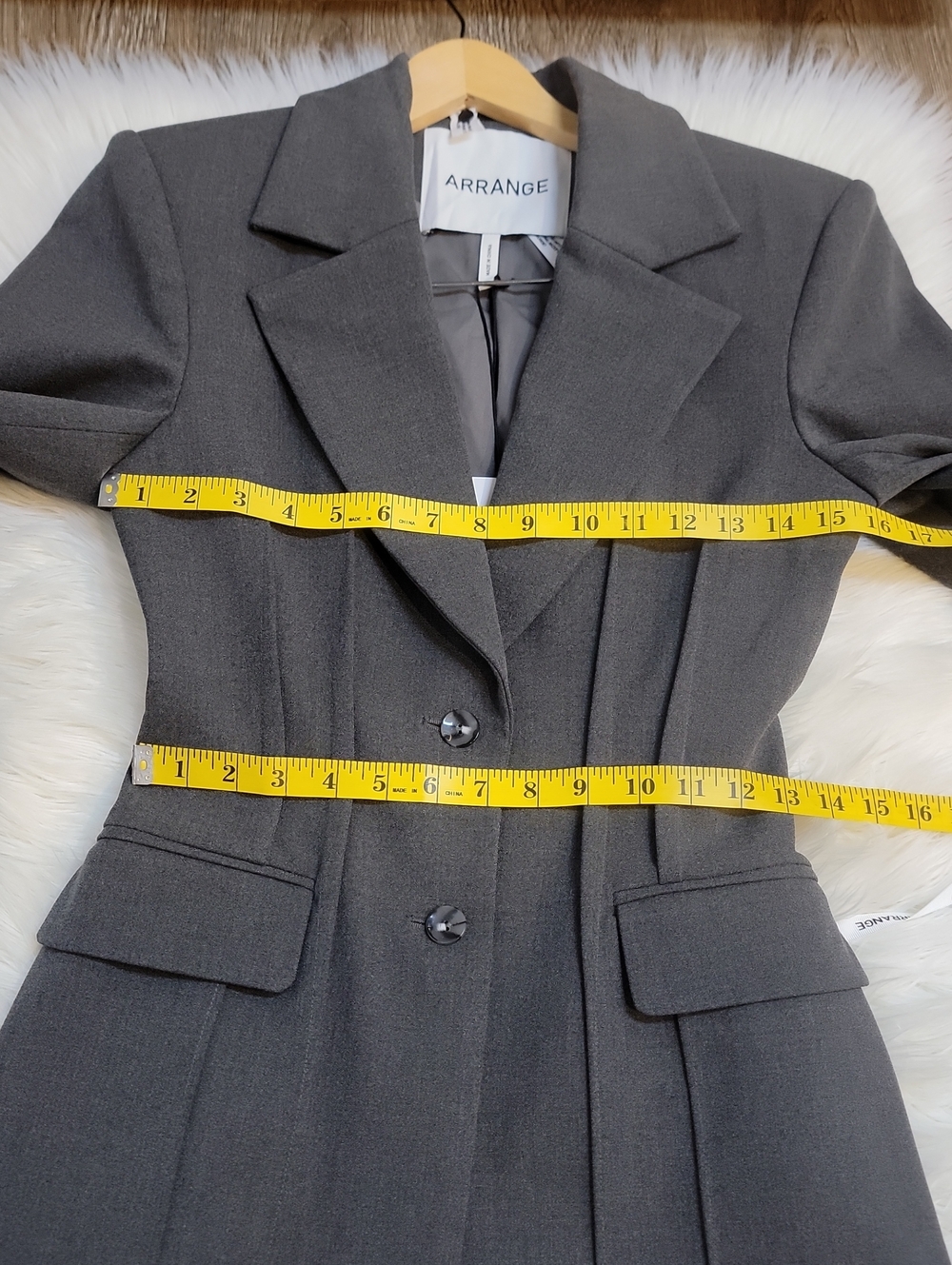 ARRANGE Women's Grey Tailored Ponte Blazer - Picture 11 of 13